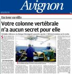 Article chirurgie de la colonne vertébrale La Provence Octobre 2016