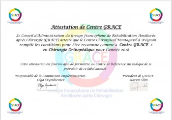 Label Grace pour la clinique Montagard Avignon